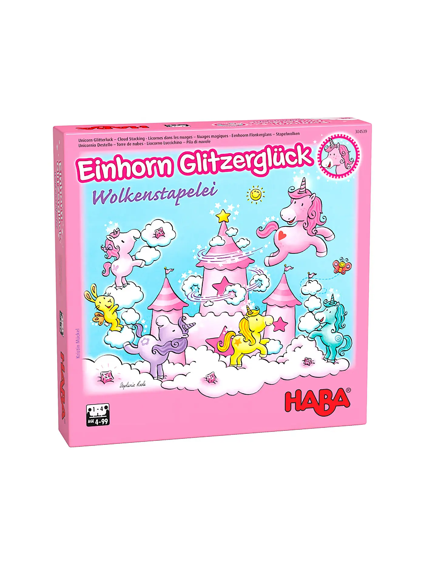 HABA | Einhorn Glitzerglück - Wolkenstapelei | 